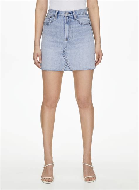 denim skirt aritzia|brunette denim skirt.